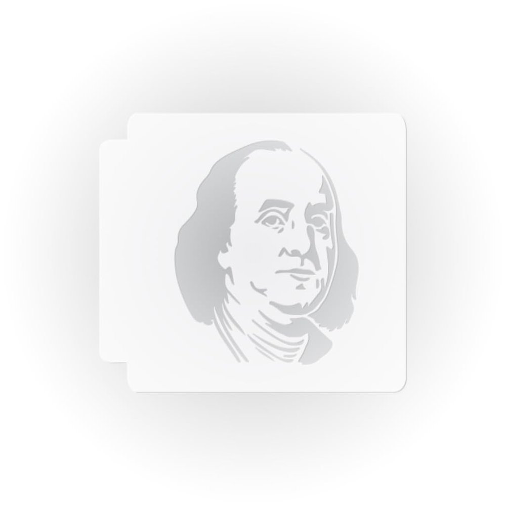 Benjamin Franklin Head 783-I428 Stencil (9 inch)