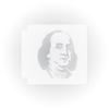 Benjamin Franklin Head 783-I428 Stencil (9 inch) view 1