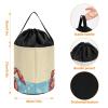 Trendy-floral-print Toy Storage Drawstring Tote Bags Summer Cartoon Crab Printed Large Toy Storage Bags Foldable Storage Bin view 2