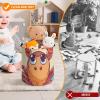 Trendy-floral-print Toy Storage Drawstring Tote Bags Summer Cartoon Crab Printed Large Toy Storage Bags Foldable Storage Bin view 3