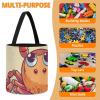 Trendy-floral-print Toy Storage Drawstring Tote Bags Summer Cartoon Crab Printed Large Toy Storage Bags Foldable Storage Bin view 4