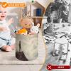 Trendy-floral-print Toy Storage Drawstring Tote Bags Woman on A Top Mountain Printed Large Toy Storage Bags Foldable Storage Bin view 3