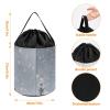 Trendy-floral-print Toy Storage Drawstring Tote Bags Santa Claus Snow Secenry Printed Large Toy Storage Bags Foldable Storage Bin view 2