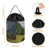 Trendy-floral-print Toy Storage Drawstring Tote Bags Mountain Pasture Grazing Horses Printed Large Toy Storage Bags Foldable Storage Bin view 2