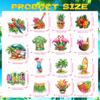 32 Pieces Hawaiian Luau Birthday Party Hanging Swirl Decorations, Flower Tropical Palm Flamingo Sign Foil Ceiling Decor for Floral Tropical Party Summer Beach Pool Tiki Supplies(Summer) view 4