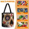 Trendy-floral-print Toy Storage Drawstring Tote Bags Sugar Skulls Printed Large Toy Storage Bags Foldable Storage Bin view 4