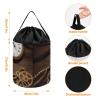 Trendy-floral-print Toy Storage Drawstring Tote Bags Steampunk Watches Keys And Chains Printed Large Toy Storage Bags Foldable Storage Bin view 2