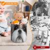 Trendy-floral-print Toy Storage Drawstring Tote Bags Shih Tzu Dog Printed Large Toy Storage Bags Foldable Storage Bin view 3