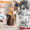 Trendy-floral-print Toy Storage Drawstring Tote Bags Two Lions Printed Large Toy Storage Bags Foldable Storage Bin view 3