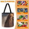 Trendy-floral-print Toy Storage Drawstring Tote Bags Two Lions Printed Large Toy Storage Bags Foldable Storage Bin view 4