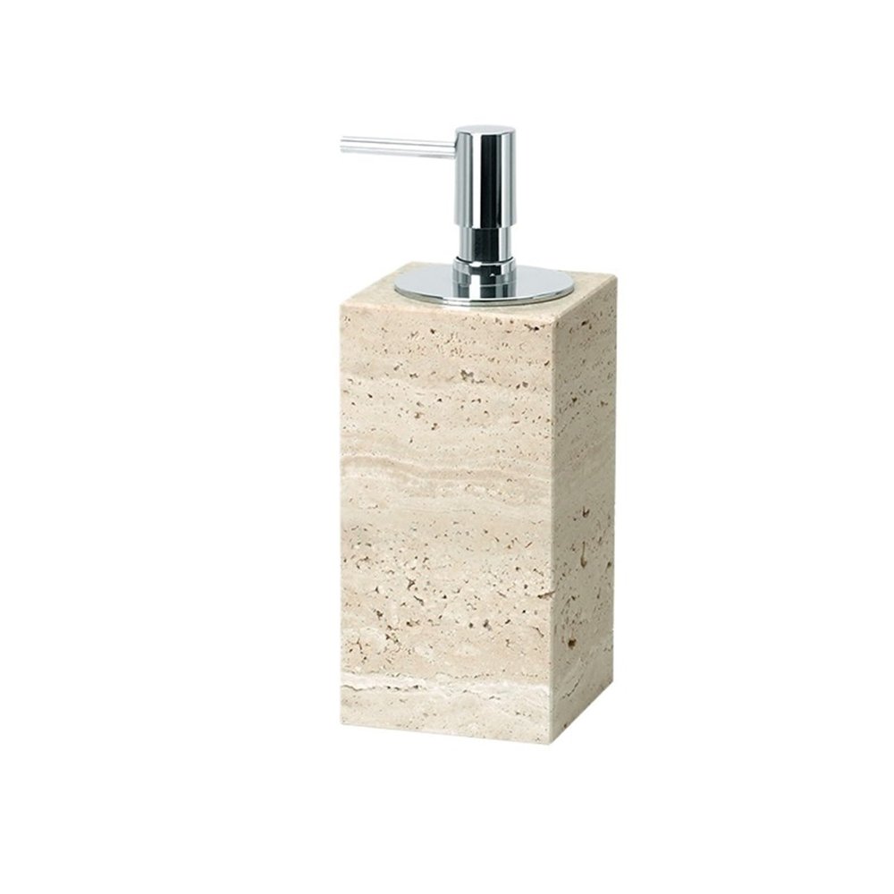 OJEVMLFVQ Soap Dispenser Beige Travertine Bathroom Accessories Set Natural Marble Soap Dispenser Soap Reed Diffuser Vanity Tray Kit Bathroom(Color-02)