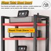 5/6/7/8-tier Media Stand AudioComponent Cabinet with Wheels, Rolling Video Game Console Shelf, Heavy Duty Adjustable Stereo Media Rack, for Home/Office/Coffee Shop,Black 7 Layer 60cm/23.6in Wide view 4