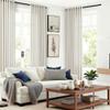 Ivory Cream Grommet Linen Semi Sheer Privacy Curtains 86 Inches Long Drapes view 2