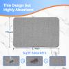 Upgraded Bath Mat 24x36Inch, Thin Bath Mats Rugs with Rubber Backing Non-Slip, Absorbent,Quick Dry Machine Washable, Home Decor Accessories Cozy Cloth Bathroom Rugs fit Under Door/Sink/Tub/Shower-Gray view 2