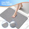 Upgraded Bath Mat 24x36Inch, Thin Bath Mats Rugs with Rubber Backing Non-Slip, Absorbent,Quick Dry Machine Washable, Home Decor Accessories Cozy Cloth Bathroom Rugs fit Under Door/Sink/Tub/Shower-Gray view 3