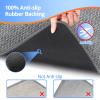 Upgraded Bath Mat 24x36Inch, Thin Bath Mats Rugs with Rubber Backing Non-Slip, Absorbent,Quick Dry Machine Washable, Home Decor Accessories Cozy Cloth Bathroom Rugs fit Under Door/Sink/Tub/Shower-Gray view 4