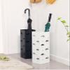Umbrella Stands,Modern Umbrella Stand,Umbrella Stand with Drip Tray, Entrance Cane Storage Umbrella Stand Storage Rack/White view 2