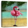 ElephantStock - Flamingo Frame I Wall Art - Vertical Canvas Wall Art - Living Room Wall Decor - Painting Flamingo Canvas Art - Gray And Brown Decor by Karen Smith - 20" x 30" view 1