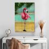ElephantStock - Flamingo Frame I Wall Art - Vertical Canvas Wall Art - Living Room Wall Decor - Painting Flamingo Canvas Art - Gray And Brown Decor by Karen Smith - 20" x 30" view 2