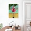 ElephantStock - Flamingo Frame I Wall Art - Vertical Canvas Wall Art - Living Room Wall Decor - Painting Flamingo Canvas Art - Gray And Brown Decor by Karen Smith - 20" x 30" view 3