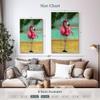 ElephantStock - Flamingo Frame I Wall Art - Vertical Canvas Wall Art - Living Room Wall Decor - Painting Flamingo Canvas Art - Gray And Brown Decor by Karen Smith - 20" x 30" view 4