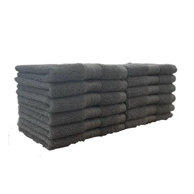 Premium Zero Twist Cotton Towels - Ultra-Soft, Fast-Drying & Absorbent, 100% Combed Cotton Towels with Durable Dobby Border & Diagonal Hem for Long-Lasting Quality - (Grey, Wash Cloth)