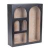 Melrose International Arched Wall Shelf 19" Black Brown Wood Decor - Modern Floating Display Shelf for Wall view 1