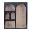 Melrose International Arched Wall Shelf 19" Black Brown Wood Decor - Modern Floating Display Shelf for Wall view 2