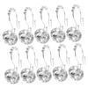12pcs Stainless Steel Shower Curtain Hooks Decorative Silver view 1