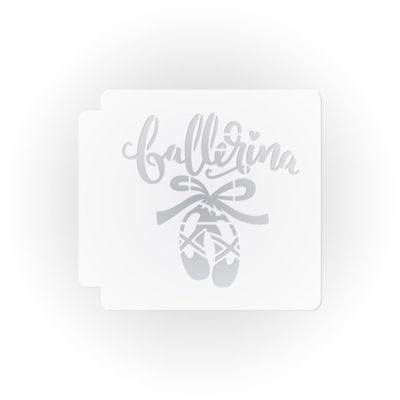 Ballerina Pointe Shoes 783-F447 Stencil (3 inch)