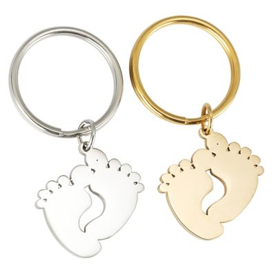 BESPORTBLE Delicate Footprint Keychains Keyring Holder for Small Key Ring Accessories