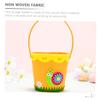 ABOOFAN Easter Non-woven Fabric Storage Basket Handheld Cartoon Design for Organizing Toys Eggs Snacks for Home Office and Easter Parties view 2