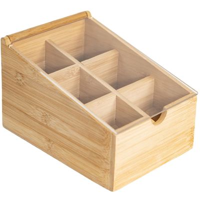 Ciieeo Tea Bag Holder Storage Box Lid Multi-purpose Organizer for Tea Bags Coffee Container for Home and Kitchen Use