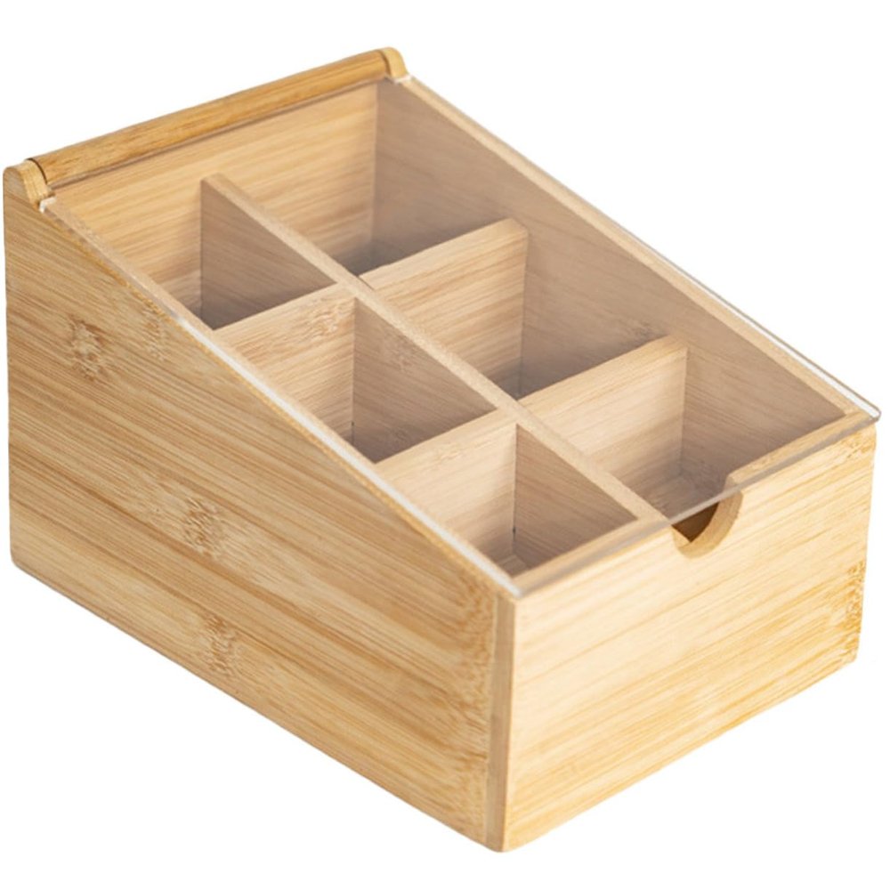 Ciieeo Tea Bag Holder Storage Box Lid Multi-purpose Organizer for Tea Bags Coffee Container for Home and Kitchen Use