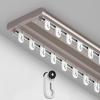 MZQMK Double Row Ceiling Curtain Track Ceiling Mounted Curtain Double Rails for Curtains, Drapes, Room Dividers Ceiling Mount Double Curtain Tracks System-Sliding Curtain Rail(Champagne,7.4m(24ft)) view 1
