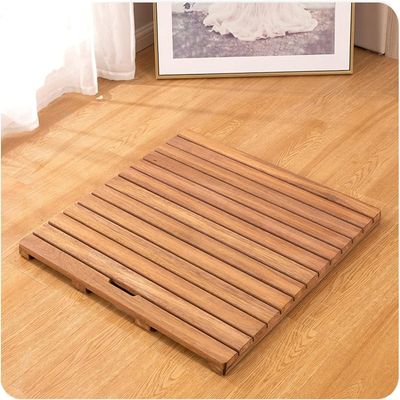 AEDNX 20 24 28 32 36 40 44 Inches Teak Wooden Bath Mat, Sturdy Large Cypress Shower Mat Non-Slip Wooden Floor Matfor Indoor Or Outdoor Spa Luxury Home Bathroom(34x36in(86x91cm))
