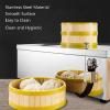 Electric Steamed Bun Machine, Commercial Electric Steamer, 4-Hole Steamed Machine Stainless Steel Bun Steamer Heating Dry Boiling Alarm, Independent Water Supply, Gold view 3