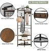 Guyifuny Entry Bench & Coat Rack | Wood/Metal Industrial Hall Tree | Office, Cabin, or Foyer Organizer view 3