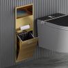 Stainless Steel Shower Niche, Embedded Wet Room Alcove, Waterproof Shampoo Toiletry Toilet Paper Shower Organiser, Home Living Room Kitchen Bathroom Shelves, Black-7.87x27.55x5.32in view 2