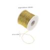 LIFKOME Thick Twine Rope 1 Roll Fabric Wired Ribbon Gold String for Wrapping Ornament Ribbon Hangers view 2