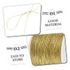 LIFKOME Thick Twine Rope 1 Roll Fabric Wired Ribbon Gold String for Wrapping Ornament Ribbon Hangers view 3