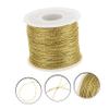 LIFKOME Thick Twine Rope 1 Roll Fabric Wired Ribbon Gold String for Wrapping Ornament Ribbon Hangers view 4