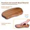 Caylielam Salt and Pepper Mill Wood Tray, Kitchen Pepper Grinder Rest Seasoning Bottle Holder for Counter, Dining Table Protector and Rustic Small Cloud Shaped Rectangle Serving Platter Home Decor view 4