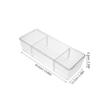 FOYTOKI Transparent Medium Storage Box with Dividers Versatile Cosmetic and Medicine Organizer for Desktop Use Detachable Design High Clarity Pet Material for Home and Travel view 2