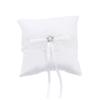COLLBATH Romantic Ring Pillow Lace Ring Setting Wedding Ring Pillow Holder Bows Ribbon for Bridal view 1