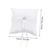 COLLBATH Romantic Ring Pillow Lace Ring Setting Wedding Ring Pillow Holder Bows Ribbon for Bridal view 2