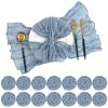 120 PCS Dusty Blue Cheesecloth Napkins Gauze Napkin 20x20 Inch Rustic Wrinkled Cheesecloth Napkin Bulk Washable Dinner Table Napkins for Wedding Party Bridal Shower Baby Shower Events Decor view 1