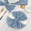 120 PCS Dusty Blue Cheesecloth Napkins Gauze Napkin 20x20 Inch Rustic Wrinkled Cheesecloth Napkin Bulk Washable Dinner Table Napkins for Wedding Party Bridal Shower Baby Shower Events Decor view 4
