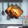 2 Pack Aircraft Plane at Sunset Pot Holder with Pocket for Kitchen Heat Resistant Potholder Multipurpose Hot Pads Machine Washable Oven Mitts Trivet for Baking Cooking 8 X 8 Inches view 1