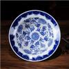 MTNBHH New Chinese Style Ceramic Fruit Bowl Hand-Painted Blue & White Decorative Basket for Kitchen, Living Room, Parties(8in) view 2